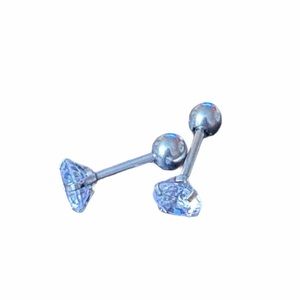 Round stud silver earring 5mm